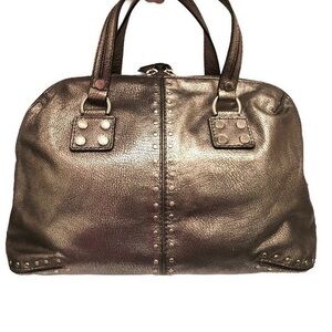 Michael kors silver studded doctor satchel bag